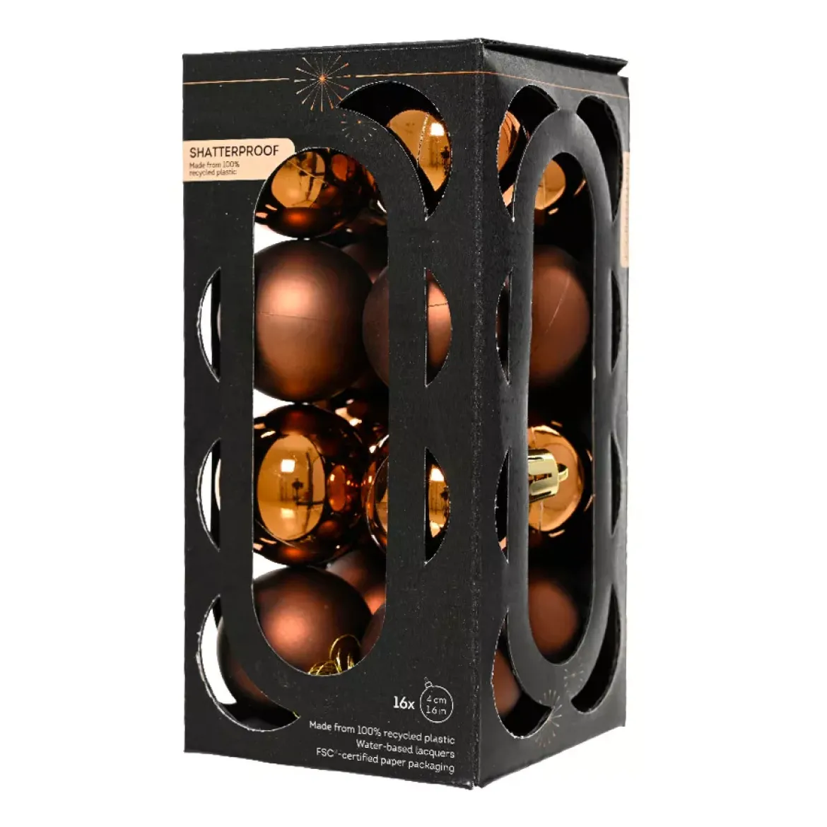 Set di 16 palline di Natale (D40 mm) Aravis Marrone caffè