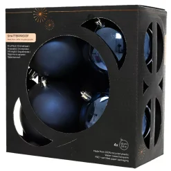 Set di 4 palline di Natale (D100 mm) Aravis Blu notte