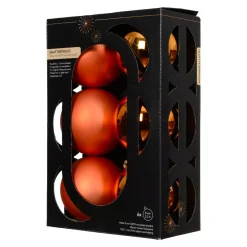 Set di 6 palline di Natale (D80 mm) Aravis Arancione