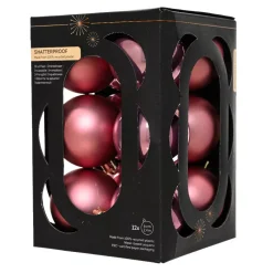 Set di 12 palline di Natale (D60 mm) Aravis Rosa antico