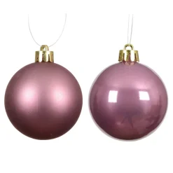 Set di 12 palline di Natale (D60 mm) Aravis Rosa antico