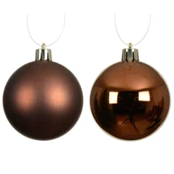 Set di 4 palline di Natale (D100 mm) Aravis Marrone caffè