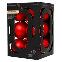 Set di 12 palline di Natale (D60 mm) Aravis Rosso