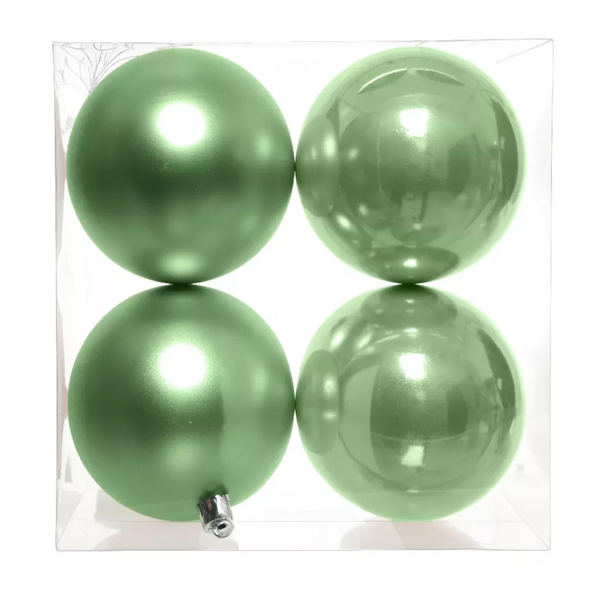 Set di 4 palline di Natale (D100 mm) Aravis Verde Matcha