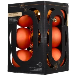Set di 12 palline di Natale (D60 mm) Aravis Arancione