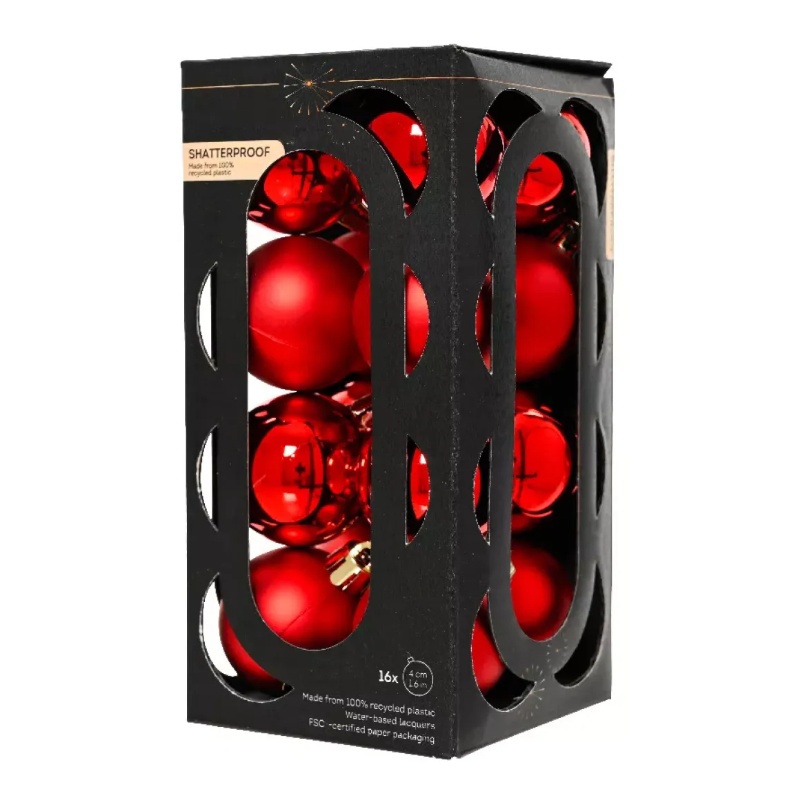 Set di 16 palline di Natale (D40 mm) Aravis Rosso
