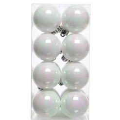 Set di 16 palline di Natale (D40 mm) Aravis Bianco iridescente