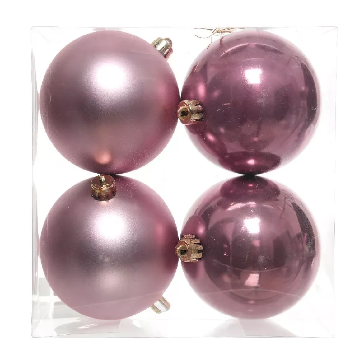 Set di 4 palline di Natale (D100 mm) Aravis Rosa antico