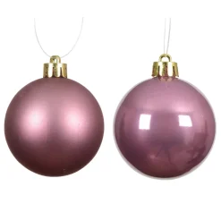 Set di 4 palline di Natale (D100 mm) Aravis Rosa antico