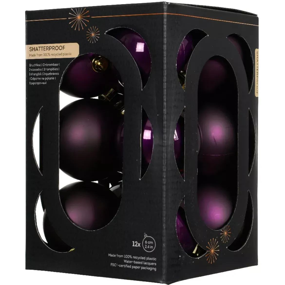 Set di 12 palline di Natale (D60 mm) Aravis Fico