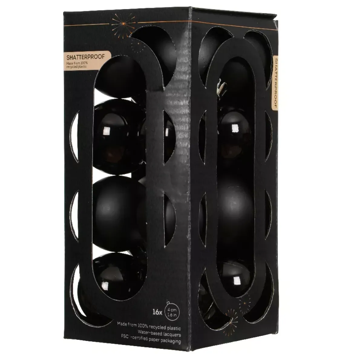 Set di 16 palline di Natale (D40 mm) Aravis Nero