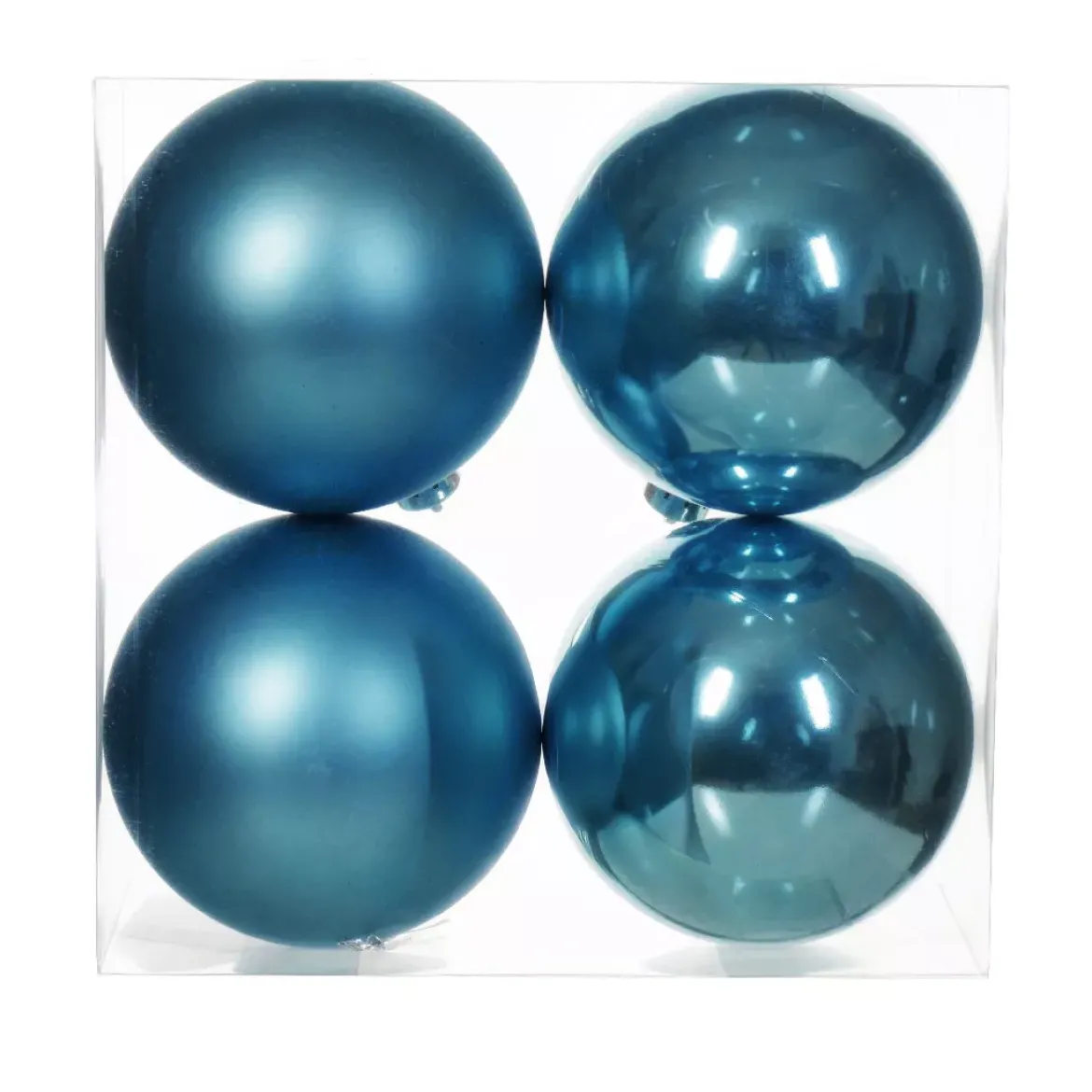 Set di 4 palline di Natale (D100 mm) Aravis Blu brillante