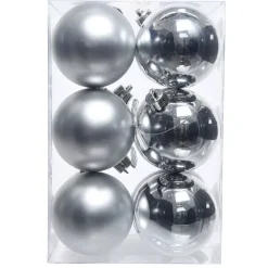 Set di 12 palline di Natale (D60 mm) Aravis Argento