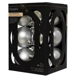 Set di 12 palline di Natale (D60 mm) Aravis Argento