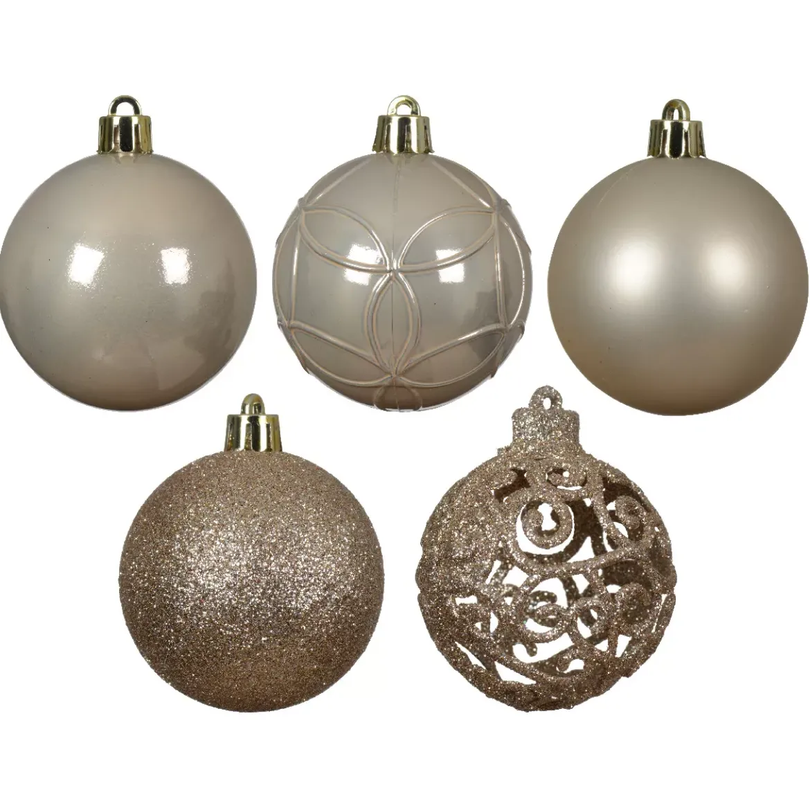 Set di 35 palline di Natale (D60 mm) Aravis mix Perla