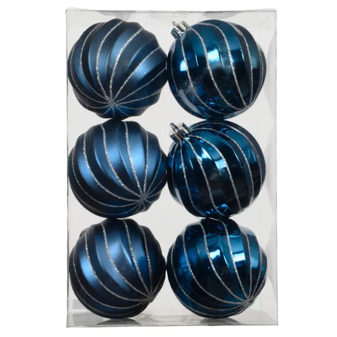 Set di 6 palline di Natale (D80 mm) Glam chic Blu notte