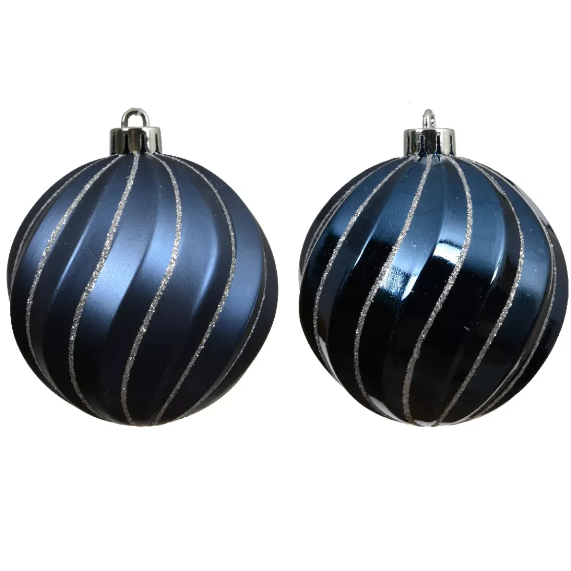 Set di 6 palline di Natale (D80 mm) Glam chic Blu notte