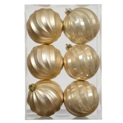 Set di 6 palline di Natale (D80 mm) Glam chic Perla