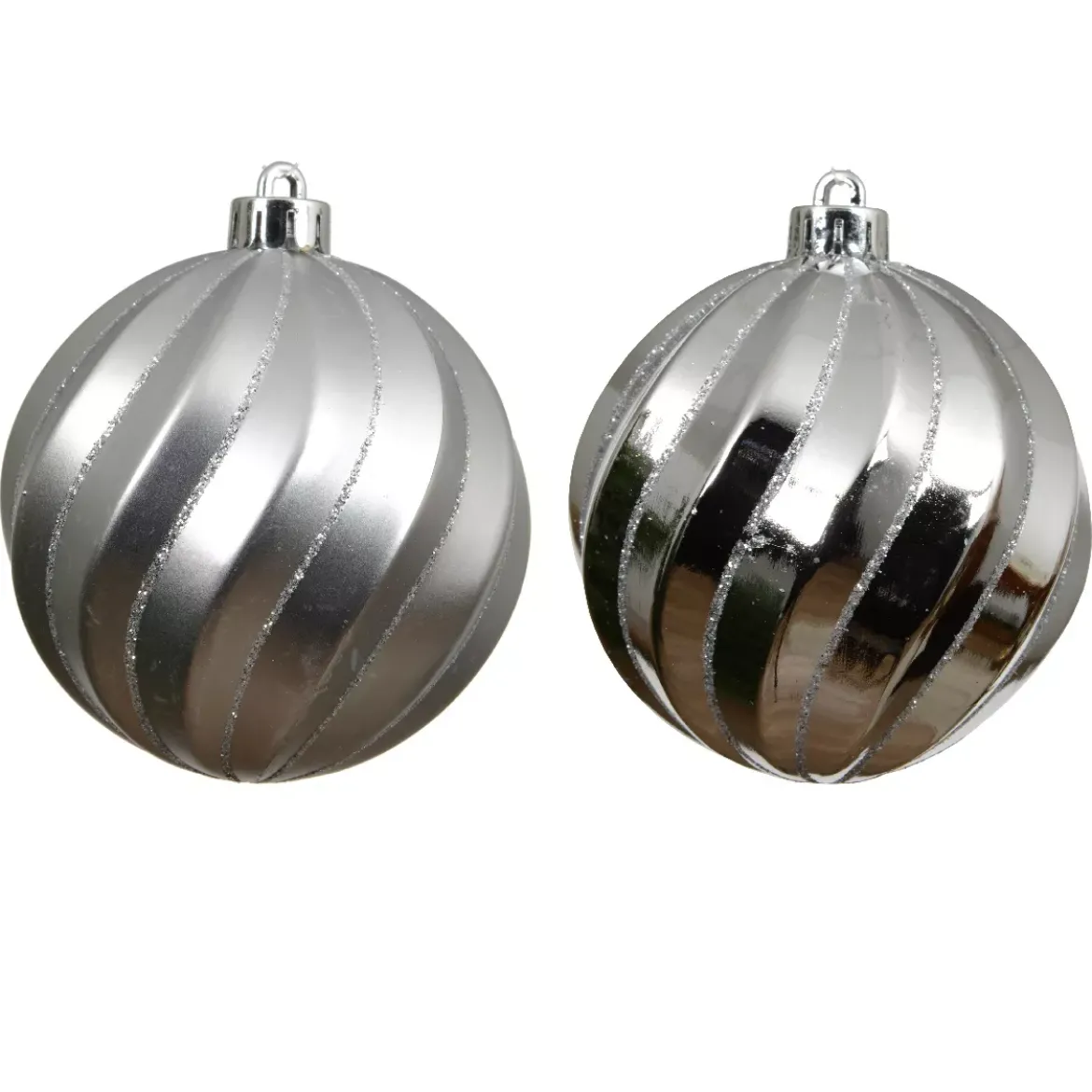 Set di 6 palline di Natale (D80 mm) Glam chic Argento