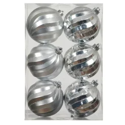 Set di 6 palline di Natale (D80 mm) Glam chic Argento