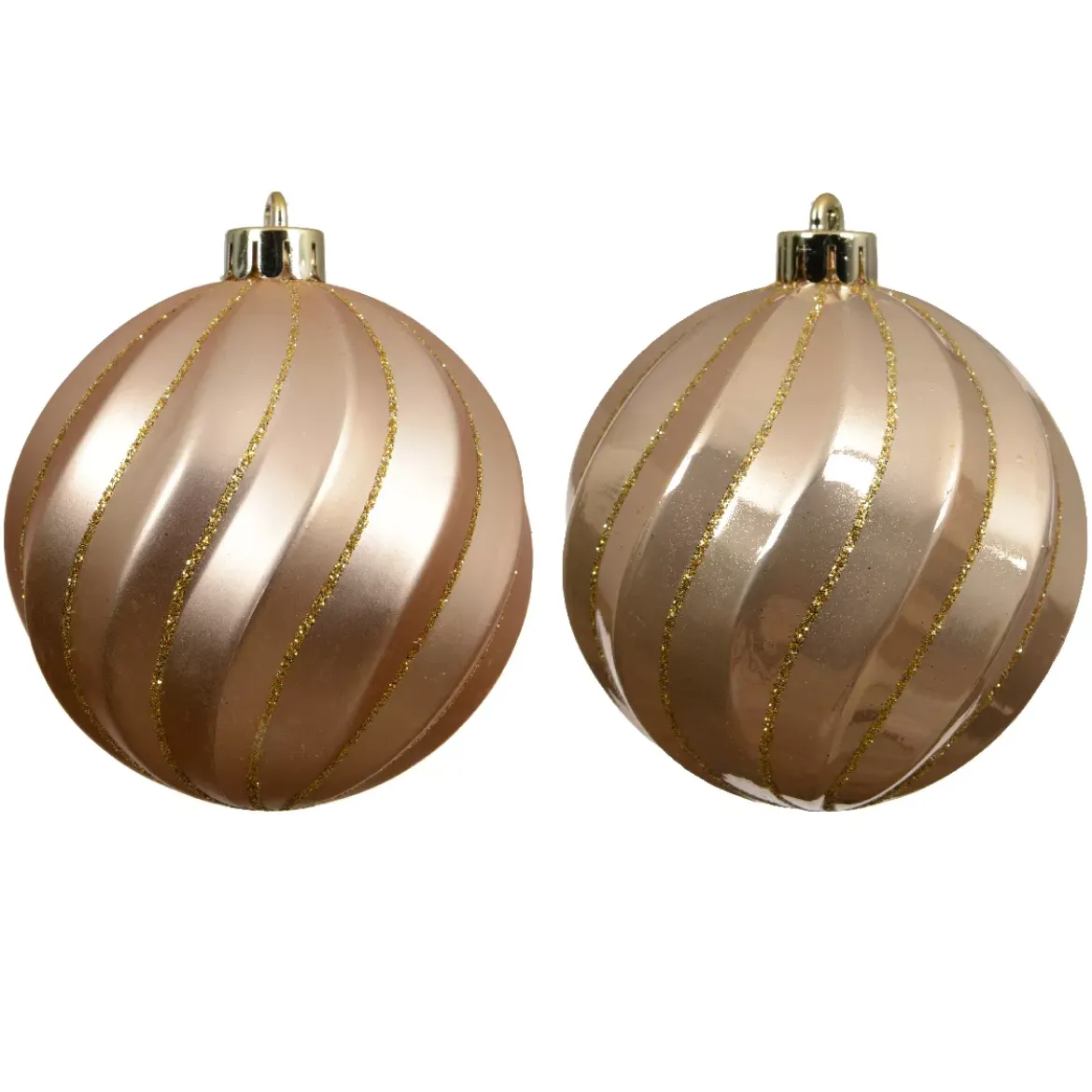 Set di 6 palline di Natale (D80 mm) Glam chic Pesca