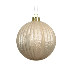 Set di 6 palline di Natale (D80 mm) Glitter Perla