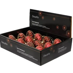 Set di 12 palline di Natale (D80 mm) Natale Prezioso Bordeaux