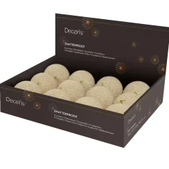Set di 12 palline di Natale (D100 mm) Perle Preziose Perla