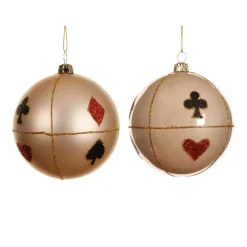 Set di 12 palline di Natale (D80 mm) Poker Perla