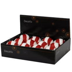Set di 12 palline di Natale (D100 mm) Spiralis Rosso