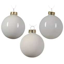 Set di 21 palline di Natale in vetro assortite Cristallo Bianco lana