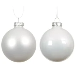 Set di 6 palline di Natale in vetro (D80 mm) Boreale Bianco