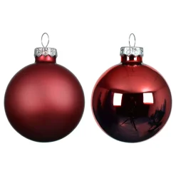 Set di 4 palline di Natale in vetro (D100 mm) Boreale Bordeaux
