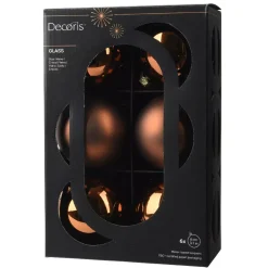 Set di 6 palline di Natale in vetro (D80 mm) Boreale Marrone caffè