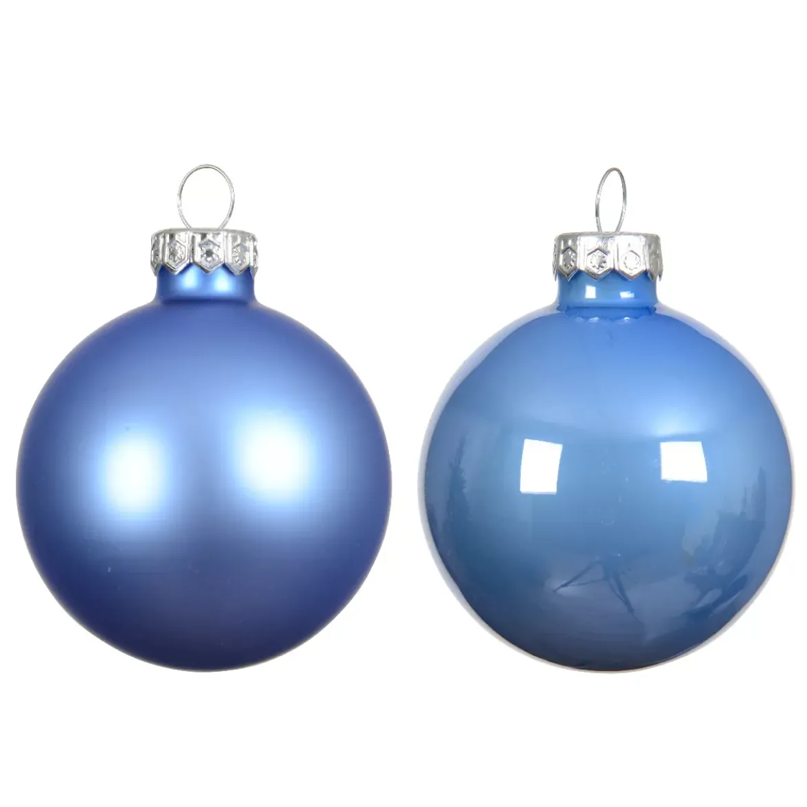 Set di 4 Palline di Natale in vetro (D100 mm) Boreale Azzurro