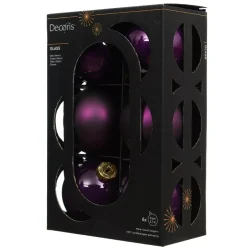 Set di 6 palline di Natale in vetro (D80 mm) Boreale Fico