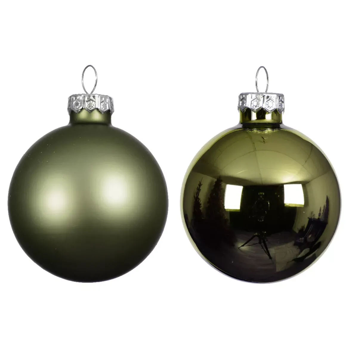 Set di 6 palline di Natale in vetro (D80 mm) Boreale Verde rosmarino