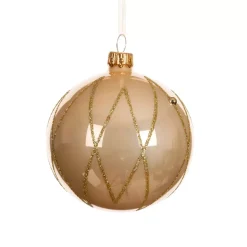 Set di 6 palline di Natale in vetro (D80 mm) Prestige Perla