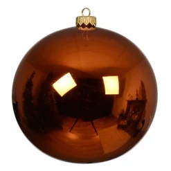 Set di 4 palline di Natale in vetro (D100 mm) Artico brillante Zucca