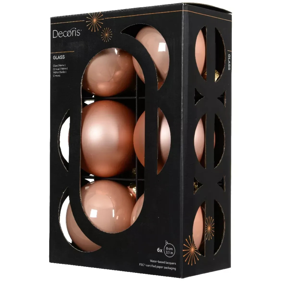 Set di 6 palline di Natale in vetro (D80 mm) Boreale Pesca