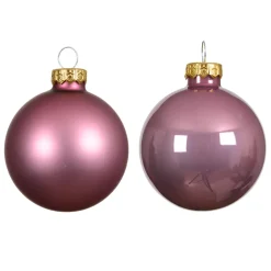 Set di 4 palline di Natale in vetro (D100 mm) Boreale Rosa antico