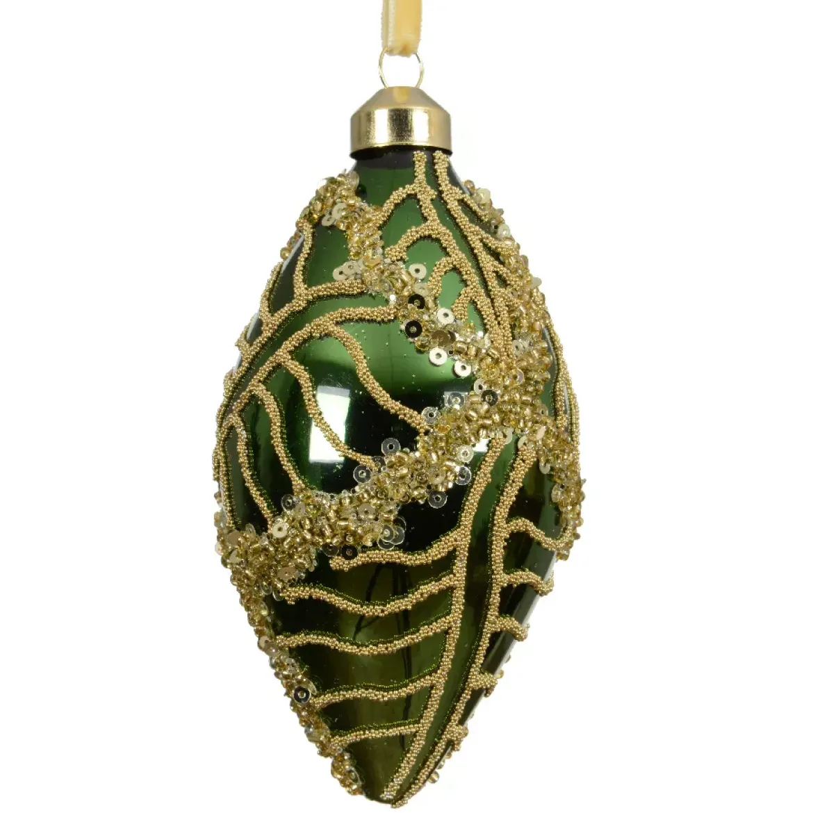 Set di 2 palline di Natale in vetro (D60 mm) Jazzy Verde abete