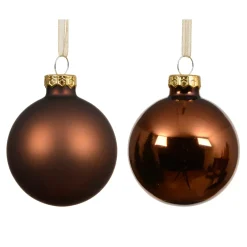 Set di 4 Palline di Natale in vetro (D100 mm) Boreale Marrone caffè