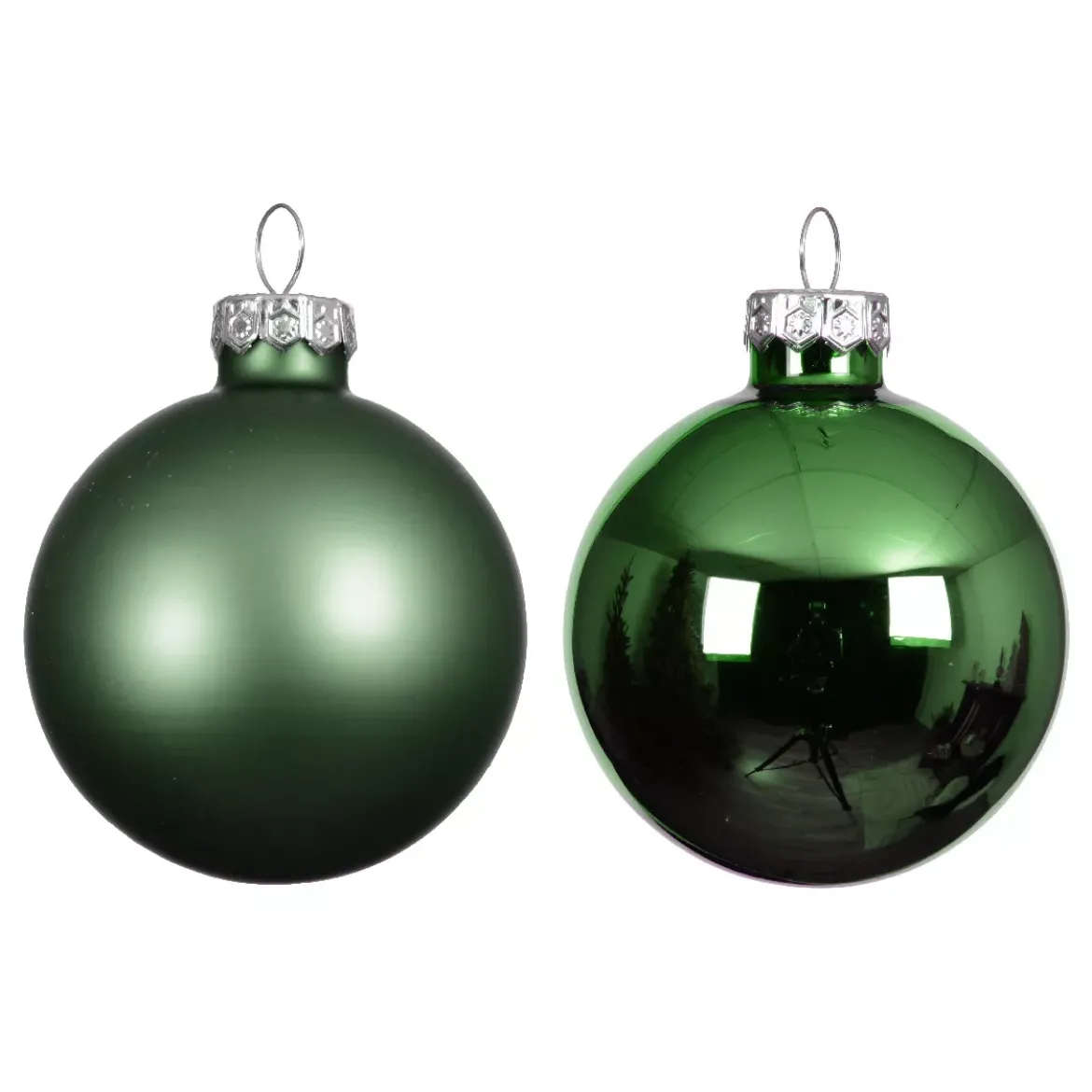 Set di 6 palline di Natale in vetro (D80 mm) Boreale Verde abete