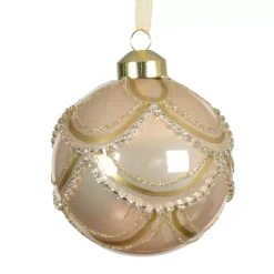 Set di 2 palline di Natale in vetro (D80 mm) Principessa Perla