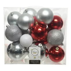 Set di 26 palline di Natale Lara Multi Rosso/Biancoc/ Argento