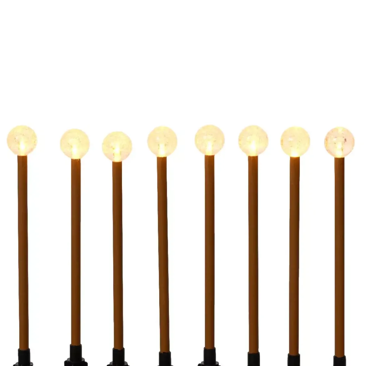 Set di 8 picchetti luminosi Sphères H20 m Bianco caldo 8 LED