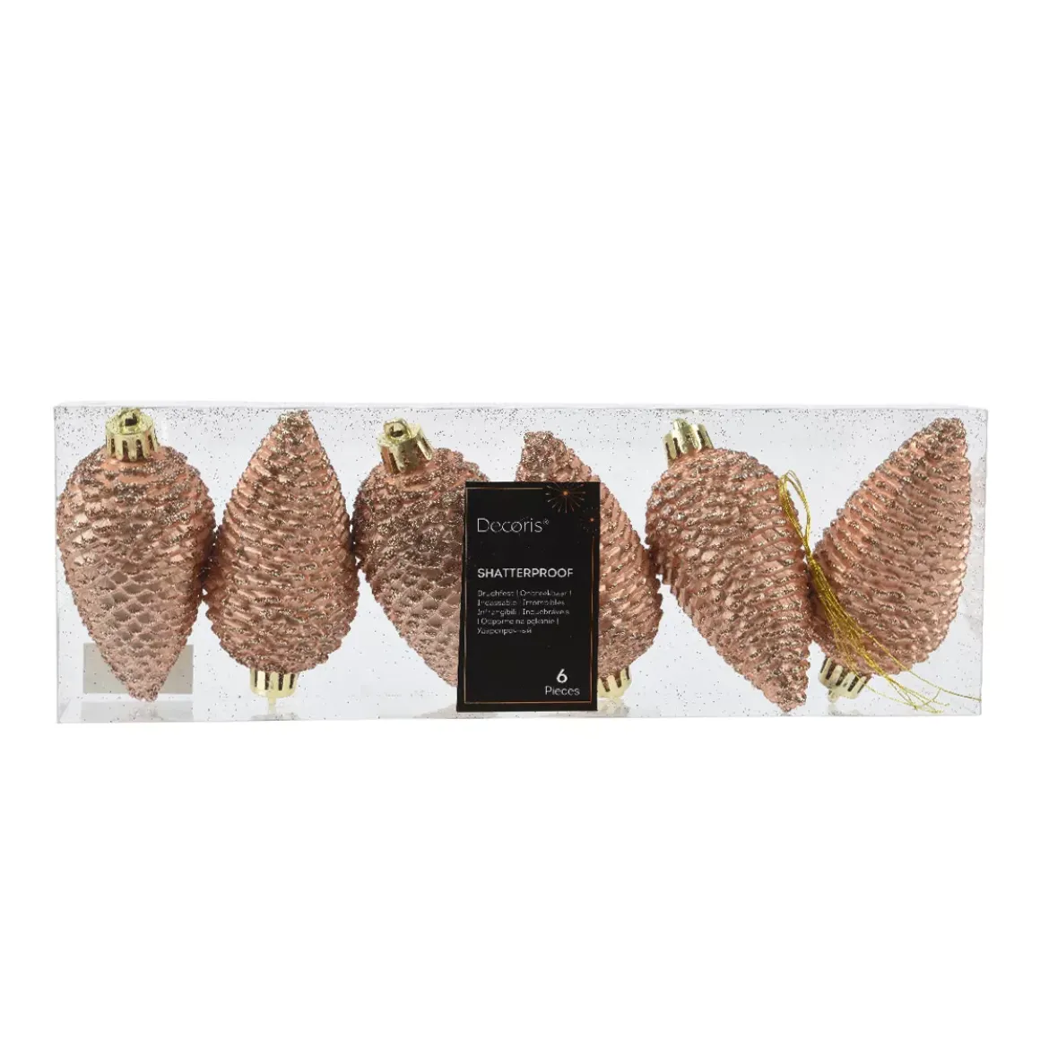 Set di 6 pigne da appendere (H8 cm) Alpine Pesca