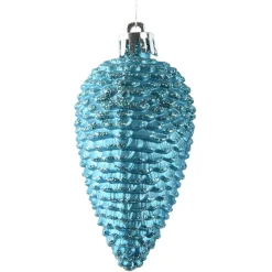 Set di 6 pigne da appendere (H8 cm) Alpine Blu brillante