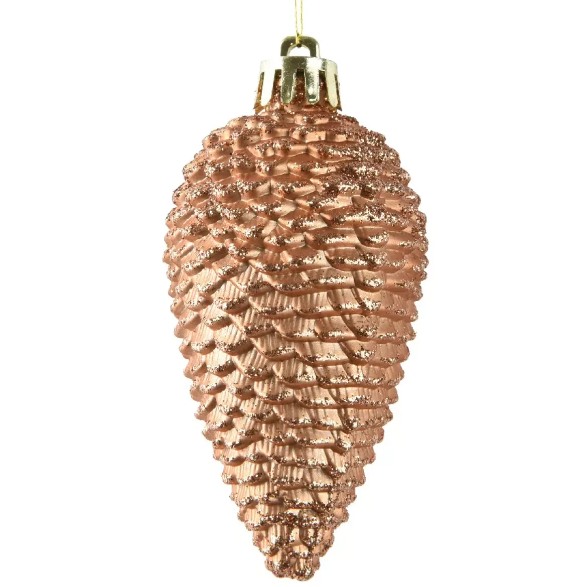 Set di 6 pigne da appendere (H8 cm) Alpine Cognac